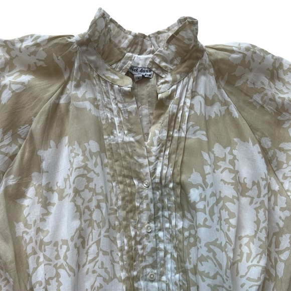 NWOT Juliet Dunn Blouson Mini Dress Beige Floral Size 1 - Picture 5 of 16